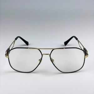 Versace VE1287 1443 Eyeglasses Black Gold Metal Pilot Men Unisex